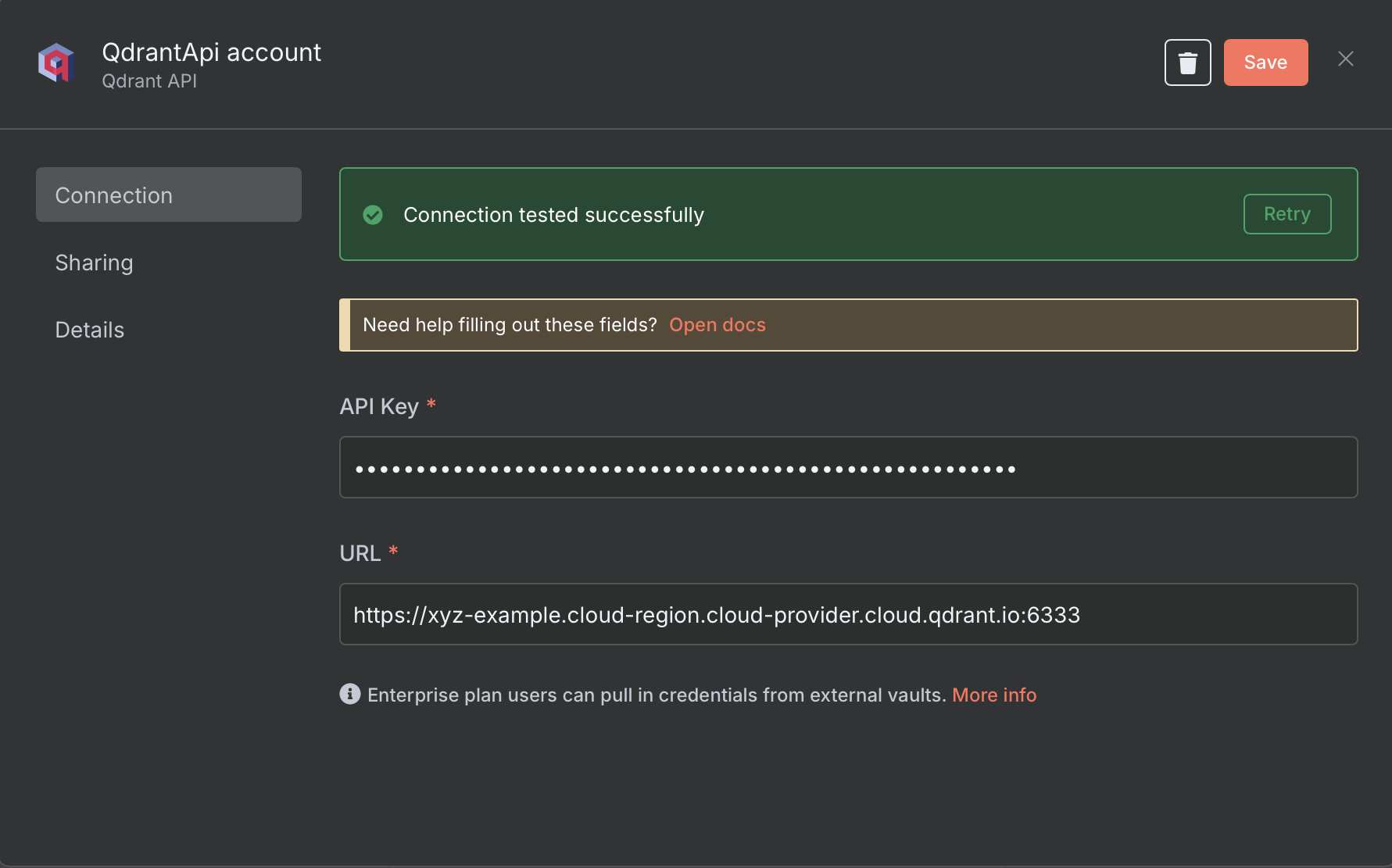 Qdrant Credentials